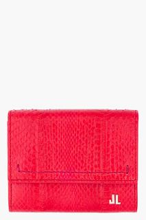 Lanvin Red Snakeskin Wallet for women