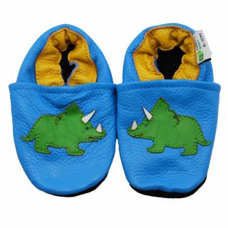 Tricerotops Dinosaur Soft Sole Leather Baby Shoes Compare $20.97