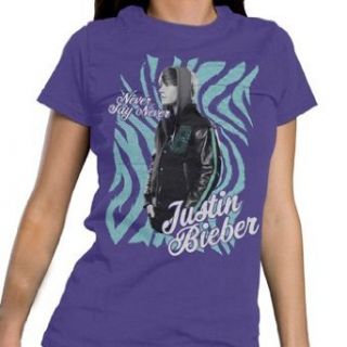 Justin Bieber     Jungen Frauen Zebra T Shirt in Lila 