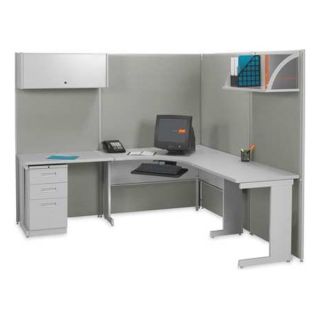 Maxon V7602 Workstation, Cubicle, 60 In H, Gray