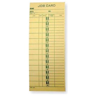 Amano CTR L61 Job Cost Time Card, PK1000