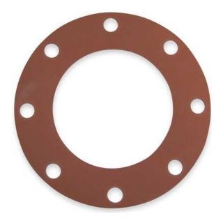 Approved Vendor 1TUV5 Gasket, Full Face, 4 In, SBR, Red