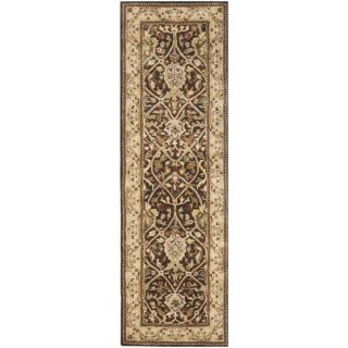 Handmade Persian Legend Brown/ Beige Wool Rug (26 x 12)