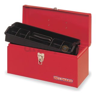 Westward 10J168 Portable Tool Box, 16 Wx 7 Dx 7 1/2 H, Red