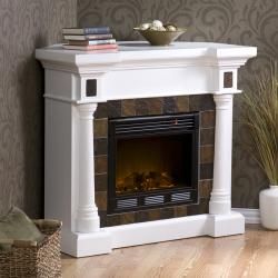 Blanchard White Electric Fireplace