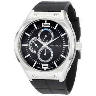 Nautica Mens Stainless Steel Black Contemporary Watch Today $149.99