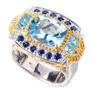 Michael Valitutti Two tone Aquamarine and Blue Topaz Ring Today $399