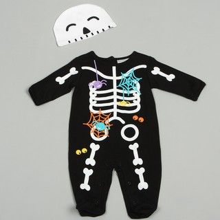Babyworks Newborn Boys Skeleton Coverall Set