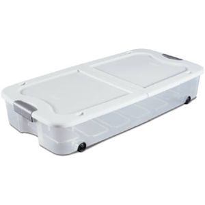 Sterilite 19958004 66QT Wheel Underbed Box, Pack of 4