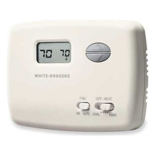 White Rodgers 1F79 111 Digital Thermostat, 2H, 1C, Hp, Nonprogram