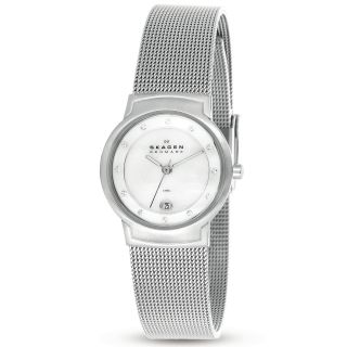 Skagen Womens Mother of Pearl Dial Mesh Band Watch